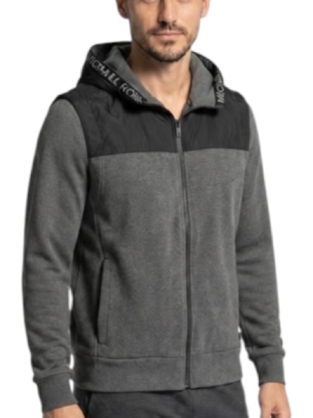 Michael Kors zipper vest with hood like new